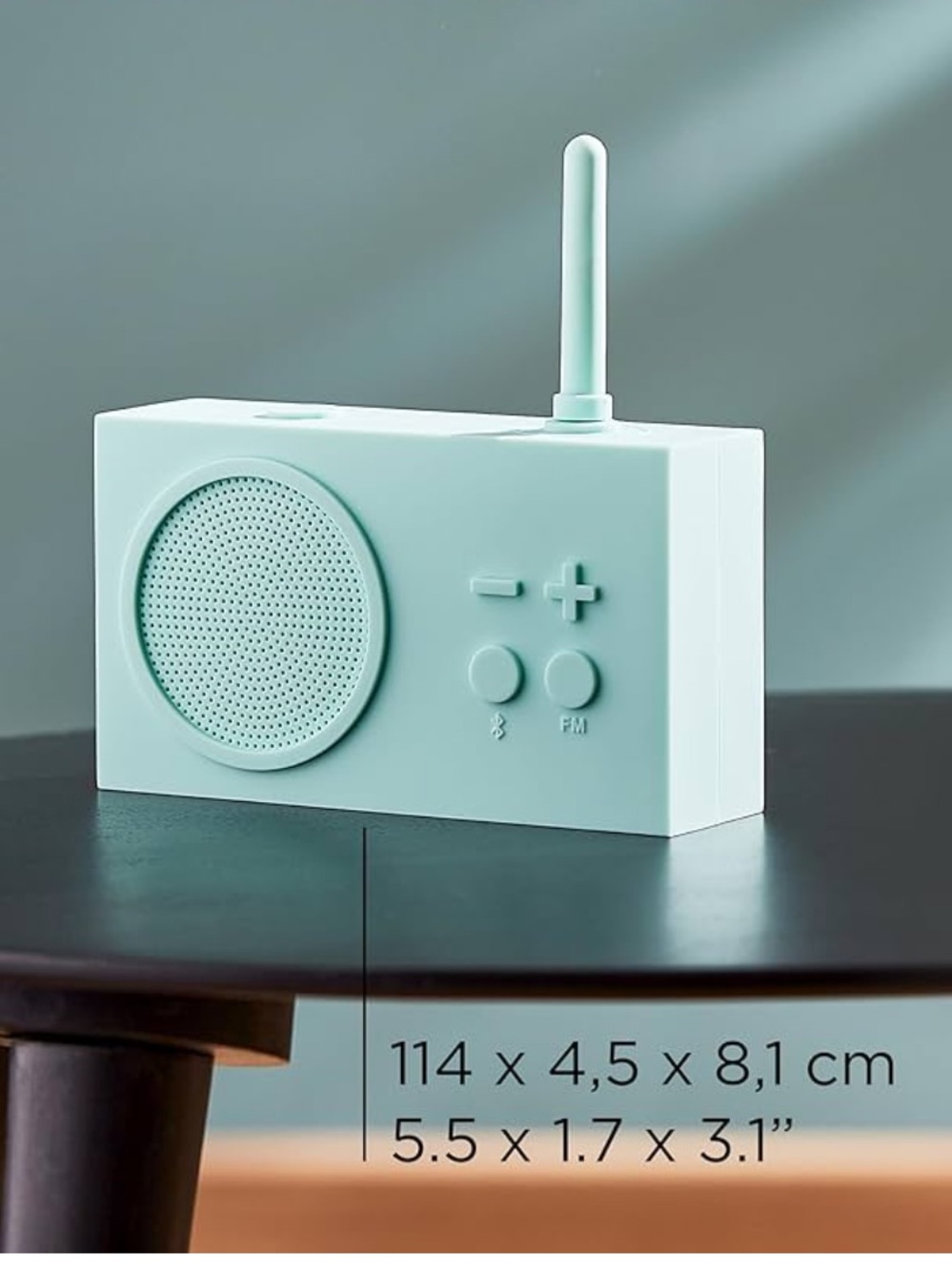 Lexon TYKHO 3 Wireless Bluetooth Speaker and FM Radio,Splashproof Rechargeable